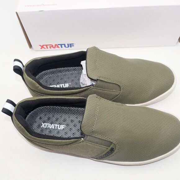 NEW Xtratuff Men's 8.5 Topwater Slip On Deck Shoes Green Slip Resistant - Picture 7 of 10